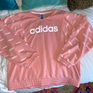Pink adidas crew neck